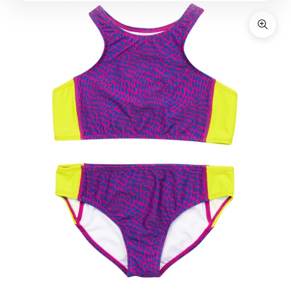 Swimzip Other - Girls Halter Top Bikini Set - Purple and Yellow